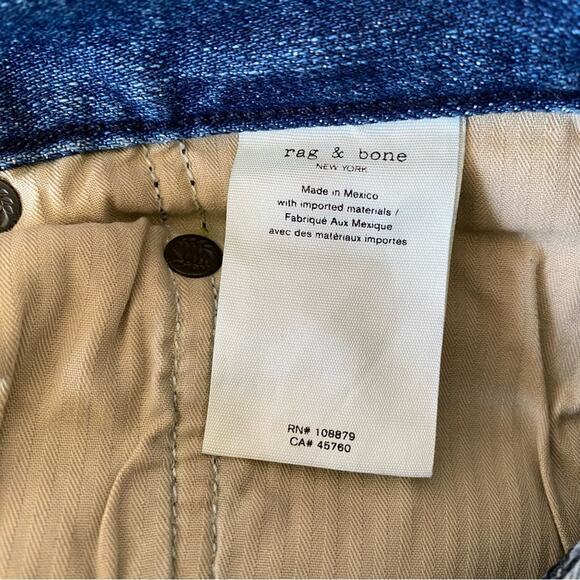 Rag and Bone Slim Fit 2 Jeans in Burgess Wash Size 32/30 - Picture 6 of 10